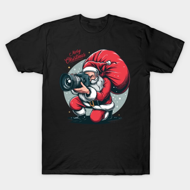 Santa Photographer T-Shirt by Genbu